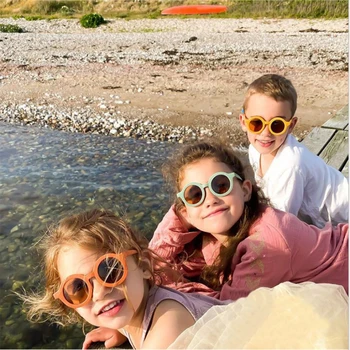 2023 Новые милые детские солнцезащитные очки, детские классические защитные очки для улицы, Винтажные солнцезащитные очки для мальчиков и девочек, очки UV400