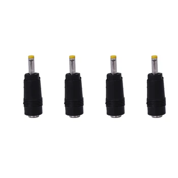 4-Кратный желтый наконечник от штекера 4,0X1,7 мм до штекерного разъема 5,5X2,1 мм, Разъем питания постоянного тока, черный