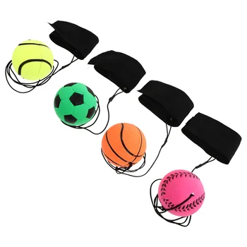 4 шт. флуоресцентная надувная игрушка для метания мяча, линейные мячи, подбрасываемые рукой, возвращают детскую футбольную игрушку, тканевые игрушки для ребенка