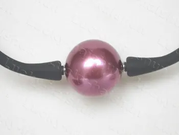 45 см на выбор 20 мм Эластичное Круглое ожерелье из красного вина с жемчугом из ракушек Южного моря из силиконовой резины C809