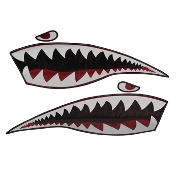 4X Водонепроницаемая наклейка из ПВХ Зубы акулы для каяка, лодки, автомобиля, грузовика