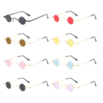 Q1FA Круглые очки в стиле ретро для женщин, для пляжной вечеринки, для украшения ЛИЦА с мультиколором