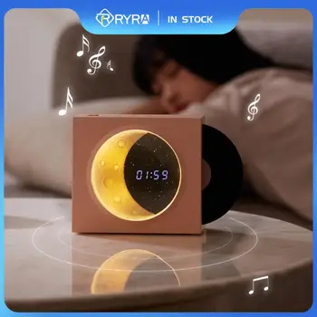 RYRA Moon Вращающаяся Виниловая Пластинка Беспроводной Bluetooth Динамик Будильник Аудио Спальня На Открытом Воздухе Роскошный Динамик Мини-Сабвуфер