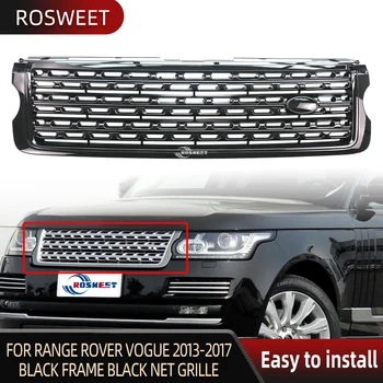 Автомобильная сетчатая решетка Черная рамка Черная сетчатая решетка для Land Rover Range Rover Vogue 2013-2017 Решетка переднего бампера L405 LR052715