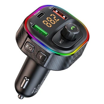 Автомобильное зарядное устройство Dropship USB, музыкальный MP3-плеер, светодиодный FM-передатчик, совместимый с Bluetooth