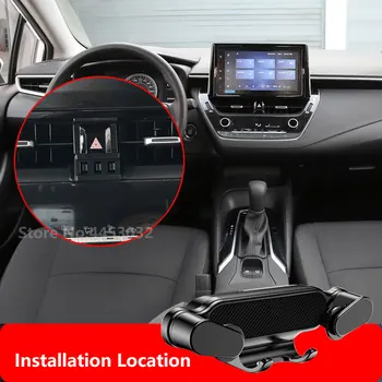 Автомобильный держатель для телефона Gravity для Toyota Corolla 2019-2022 годов выпуска С Прочным основанием, не блокирующим Вентиляционное отверстие, крепление для GPS-подставки, аксессуары
