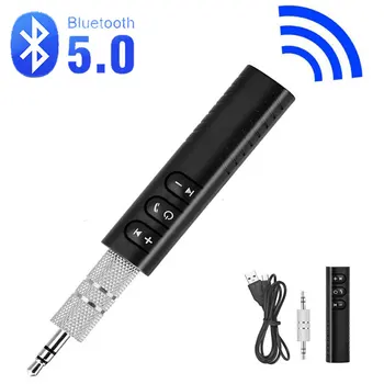 Беспроводной адаптер приемника Bluetooth 5.0, разъем 3,5 мм для автомобильной музыки, аудио Aux A2dp, приемник для наушников, Громкая связь
