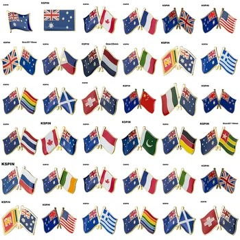 Брошь-значок с флагом Австралии, натуральные булавки для лацканов, булавки для лацканов флага страны, значок с флагом страны