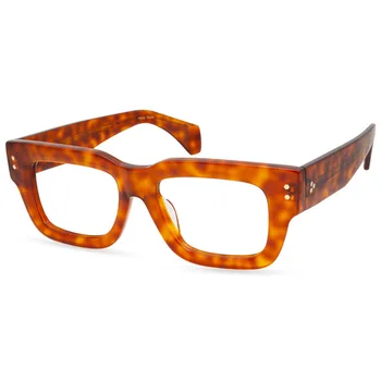 Винтажная Ацетатная Оправа для очков, Высококачественные Женские Мужские Очки дизайнерского бренда ручной работы, Оптические очки для близорукости