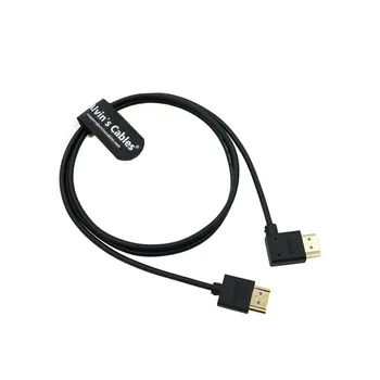 Высокоскоростной кабель HDMI 8K 2.1 для монитора Atomos Ninja V с прямым углом наклона к левому HDMI для камер Z CAM E2, Sony FS5|FS7|A7S3