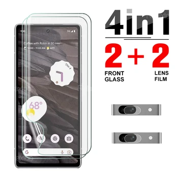 Гидрогелевые Пленки 4в1 с полным покрытием Для Google Pixle 7A 6A HD Soft Glass Screen Protector Для Google Pixel 7 Защитная пленка Pixel 6