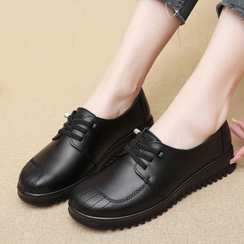 Женские легкие лоферы на мягкой подошве, удобные туфли для мамы с круглым носком, кроссовки для ходьбы с толстой подошвой Zapatillas De Mujer