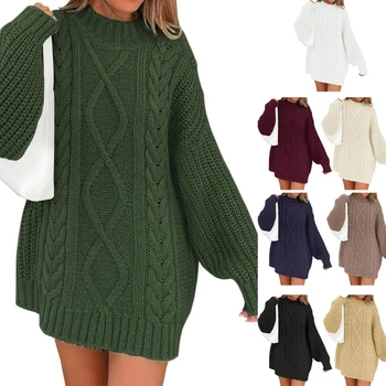 Женский короткий пуловер с круглым вырезом, джемперы с длинными рукавами, топы, джемперы оверсайз, для женщин с круглым вырезом, топы, джемперы с длинными рукавами