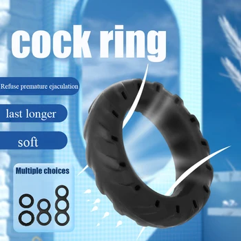 Жидкое Силиконовое кольцо для пениса Взрослых Мужчин с задержкой эякуляции, кольца для члена, кольца для увеличения пениса, Прочные секс-игрушки для мужчин, кольца для члена