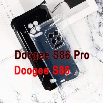 Задняя Крышка DoogeeS86 Для Doogee S86 Pro Case Защитная Оболочка Телефона Черный Прозрачный Роскошный Мягкий TPU Для Doogee S86 Case