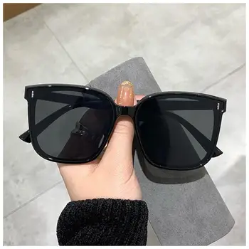 Квадратные солнцезащитные очки Женские большого размера Черные Модные негабаритные оттенки Люксовый бренд Винтажные Ретро Очки Очки для вождения Люнетты