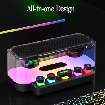 Компьютерная звуковая панель RGB, клавиши пианино с объемным 3D-эффектом, игровой динамик Bluetooth, беспроводная колонка, сабвуфер, музыкальный центр для ноутбука, ПК, телевизора