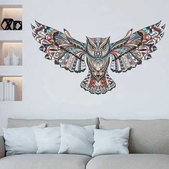 Красочные наклейки на стену в виде совы для дома, гостиной, спальни, настенные виниловые наклейки