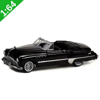 Литая под давлением модель автомобиля Greenlight 1: 64 1949, черная модель автомобиля с откидным верхом, Металлический статический дисплей, Классический автомобиль, игрушки из коллекции для взрослых
