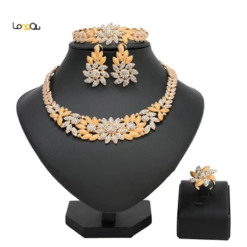 Лучшие продажи в Дубае, 18-каратный позолоченный ювелирный набор на заказ, Женское качественное Африканское женское свадебное ожерелье, ювелирные наборы для новобрачных
