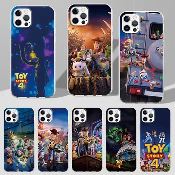 Милый Мультяшный Чехол Toy Story 4 Базз Лайтер для iPhone 11 12 13 Mini 14 15 Pro Max 7 8 Plus SE 2020 X XS 6 6s TPU Чехол Для Телефона