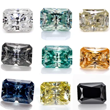 Муассанит всех размеров великолепной сияющей огранки, Многоцветные бриллиантовые камни D-цвета, проходят алмазный тестер для изготовления ювелирных изделий