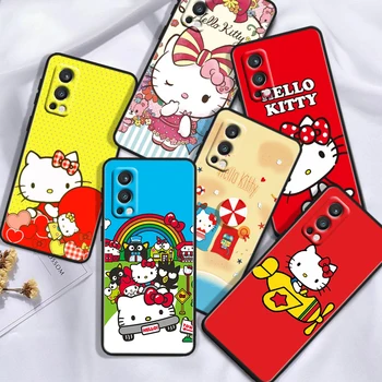 Мультяшная Девочка Hello Kitty Для OnePlus 11 10T 10R 9R 8T 7T Nord N300 N200 N100 2T CE2 Lite N20 N10 Pro Черный Мягкий Чехол Для Телефона