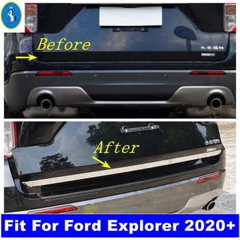 Накладка на нижнюю крышку багажника, накладка на панель крышки из нержавеющей стали для Ford Explorer 2020 - 2023 Аксессуары для ремонта экстерьера