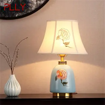 Настольные лампы из латуни PLLY, керамический настольный светильник, подходящий для дома, гостиной, столовой, спальни, офиса, отеля
