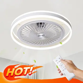Невидимый вентилятор подсветка для вентилятора гостиная столовая спальня домашняя минималистичная современная люстра электрический вентилятор подсветка для потолочного вентилятора