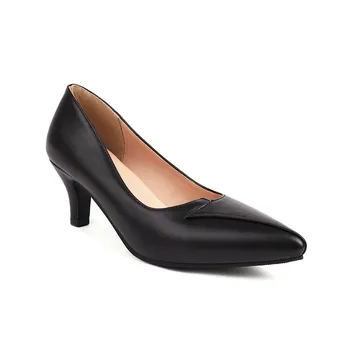 Негабаритная Официальная обувь с острым носком большого размера для женщин, туфли-лодочки, женская обувь, простая и элегантная, модный тренд, Дышащая