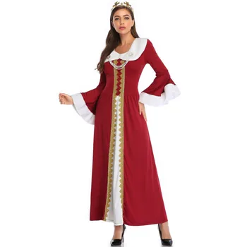Новое средневековое платье ведьмы для женщин Хэллоуин Карнавальная вечеринка Косплей Одежда для выступлений Средневековые костюмы невесты-вампира