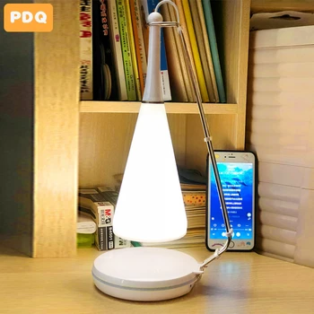 Новый креативный светодиодный ночник, товары для умного дома, мобильный телефон, Беспроводная зарядка динамика Bluetooth, настольная лампа