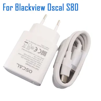 Оригинальный Новый Blackview OSCAL S80 Адаптер Питания Зарядное Устройство EU Plug Travel TPYE-C USB Кабель Линия Передачи Данных Для Телефона Blackview OSCAL C80