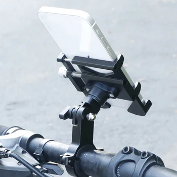 Поворотное крепление для велосипедного телефона на 360 °, Противоскользящий держатель для мотоциклетного телефона, универсальный алюминиевый сплав для руля мотоцикла