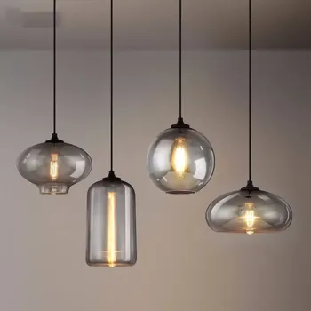 Подвесной светильник Nordic Hanging Loft Glasslustre E27 / E26 для кухни, ресторана, спальни, декоративный подвесной светильник для интерьера