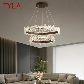Подвесные светильники TYLA Nordic, золотой Современный Роскошный хрустальный светодиодный светильник Для украшения дома