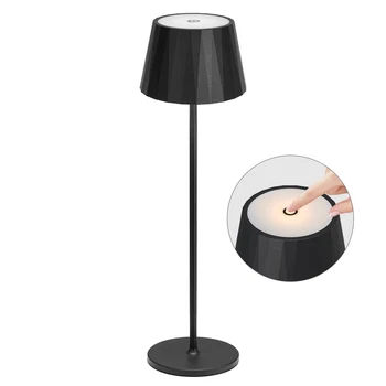 Портативная сенсорная светодиодная настольная лампа, перезаряжаемая через USB, настольная лампа для ресторана, спальни, кофейни, водонепроницаемая беспроводная винтажная лампа