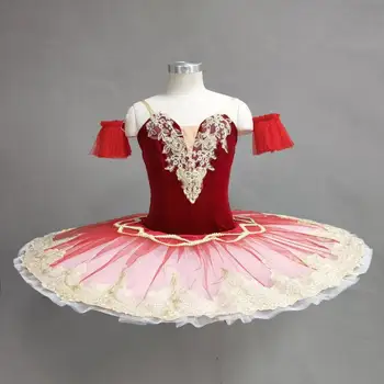 Профессиональное балетное платье-пачка для детей и взрослых, Классический Балетный танцевальный костюм Балерины, Блинное платье-пачка для вечеринок, Женское платье для девочек