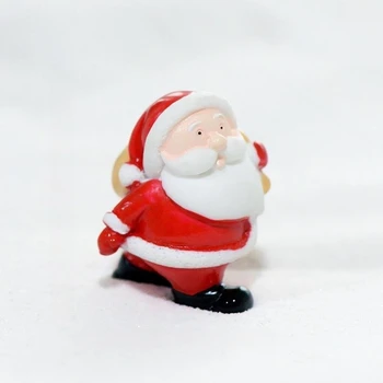 Рождественский мини-мультяшный Лось и снеговик, украшение микро-пейзажа, Маленький подарочный колокольчик, Поделки из смолы, Украшение стола