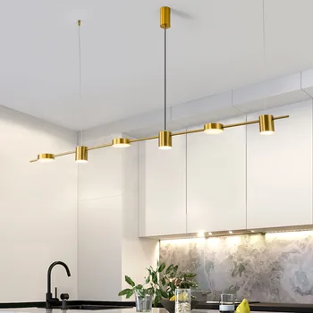 Современные светодиодные люстры для гостиной Обеденный стол Потолочная Люстра Кухонный Подвесной светильник с регулируемой яркостью Лампа внутреннего освещения