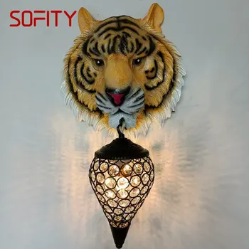 Современный настенный светильник LED Creative American Tiger, бра для дома, гостиной, спальни, прикроватной тумбочки, декора веранды.