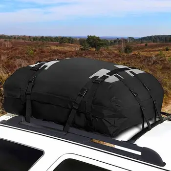 Сумка для крыши автомобиля, солнцезащитная сумка для груза на крыше автомобиля, износостойкая ткань Оксфорд 600D для путешествий на открытом воздухе, принадлежности для кемпинга