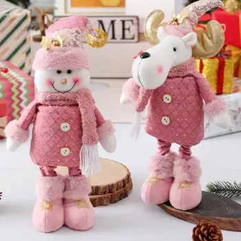 Украшение Рождественской куклы, Праздничные плюшевые куклы для Рождественского домашнего декора, привлекательные длинноногие фигурки снеговика для внутреннего