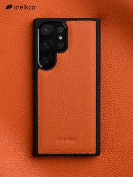Чехол Melkco Premium из Натуральной Воловьей Кожи для Samsung S23 Ultra S23 + S23plus С Полным Покрытием, Роскошная Защитная Задняя Крышка Телефона