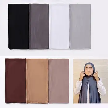 Шаль Длинные мусульманские шарфы Мягкий хлопковый мусульманский шейный платок 80 *175 см Бандана Женская